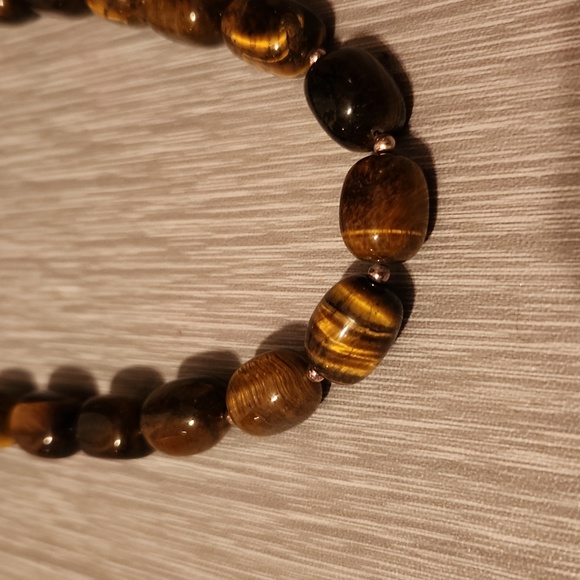 *Sterling Silver and Tigers Eye Necklace NWOT - Picture 3 of 5